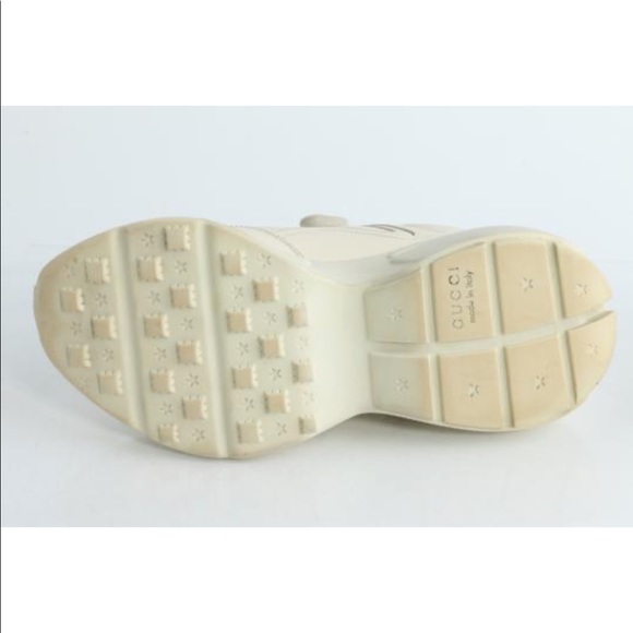 Gucci Rhyton Logo Leather Sneakers men 7 EUC - Picture 8 of 12